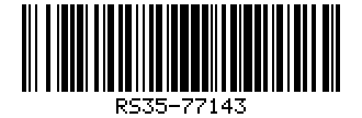 Barcode for RS35-77143