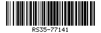 Barcode for RS35-77141