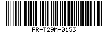 Barcode for FR-T29M-0153