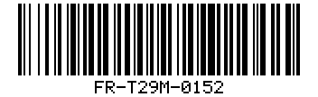 Barcode for FR-T29M-0152