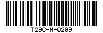 Barcode for T29C-M-0209