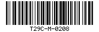 Barcode for T29C-M-0208