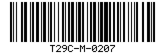 Barcode for T29C-M-0207