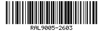 Barcode for RAL9005-2603