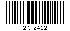 Barcode for 2K-0412