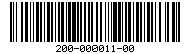 Barcode for 200-000011-00
