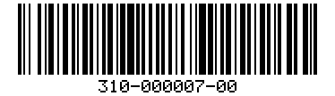 Barcode for 310-000007-00