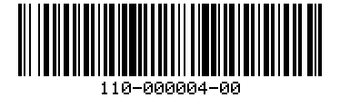 Barcode for 110-000004-00