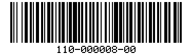 Barcode for 110-000008-00