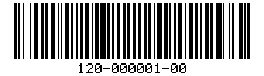 Barcode for 120-000001-00