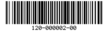 Barcode for 120-000002-00