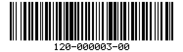 Barcode for 120-000003-00
