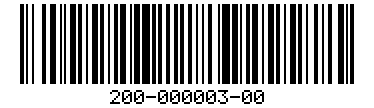 Barcode for 200-000003-00