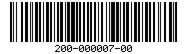 Barcode for 200-000007-00