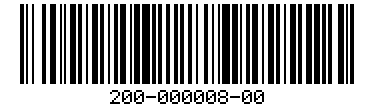 Barcode for 200-000008-00