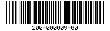 Barcode for 200-000009-00