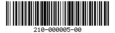 Barcode for 210-000005-00