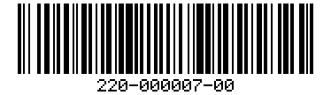 Barcode for 220-000007-00