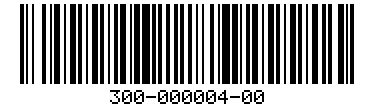 Barcode for 300-000004-00