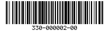 Barcode for 330-000002-00