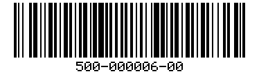 Barcode for 500-000006-00