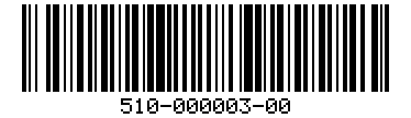 Barcode for 510-000003-00
